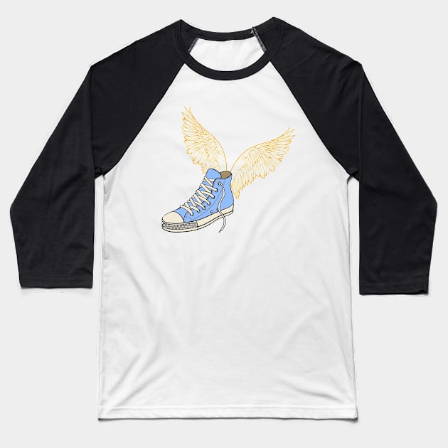 Wings to Fly Baseball T-Shirt by VioletGrant